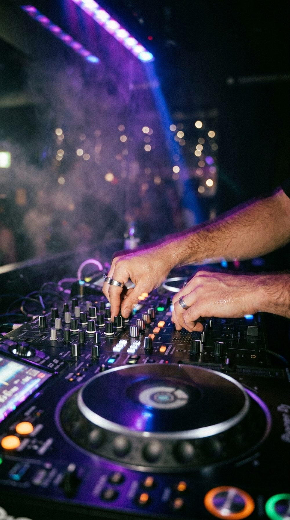 DJ at the decks